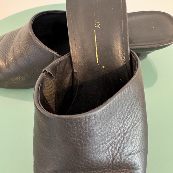 Intentionally Blank Perf Lo Mules in Black - Size 8 - Picture 8 of 10